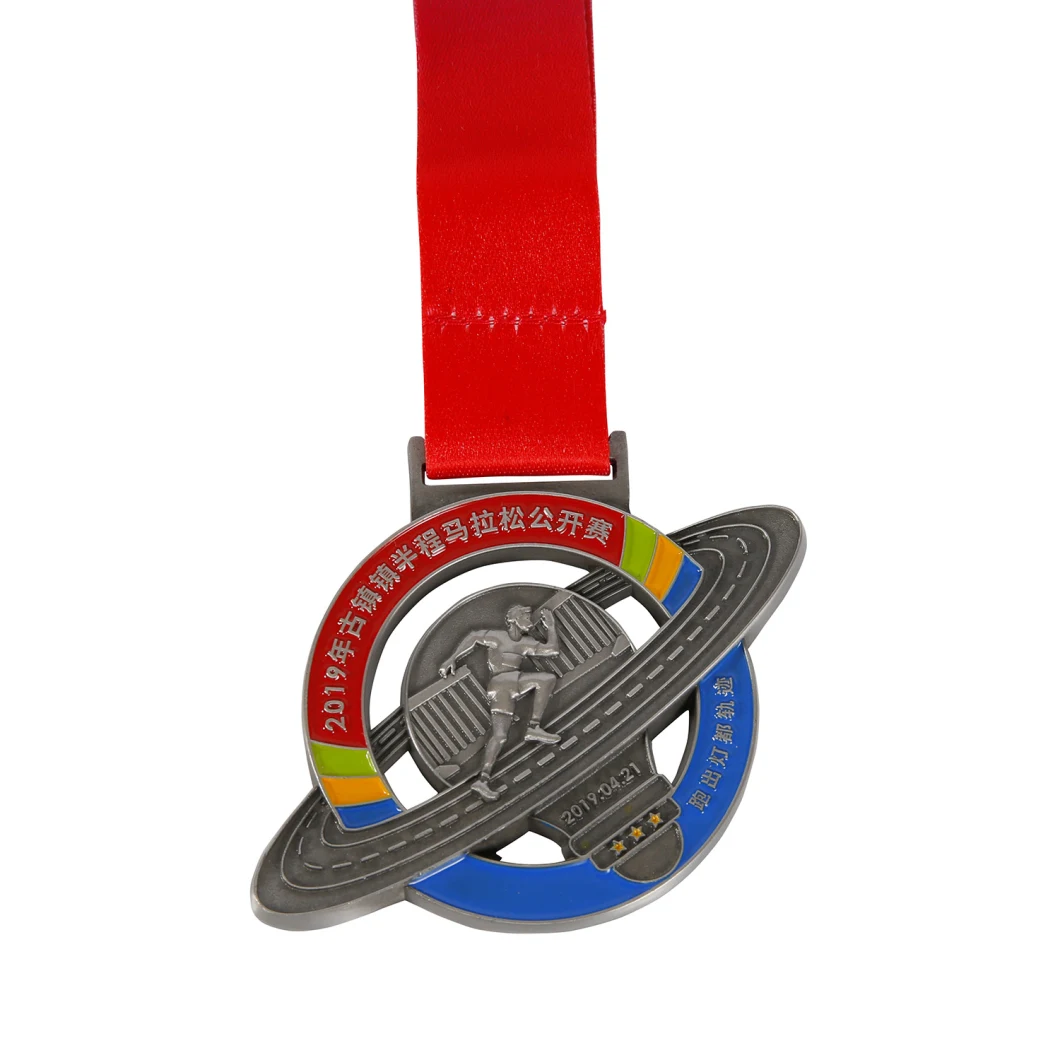 BSCI Factory Customized 3D Sports Metal Gold Medal for Promotion Souvenir Gifts, with Ribbon/Lanyard