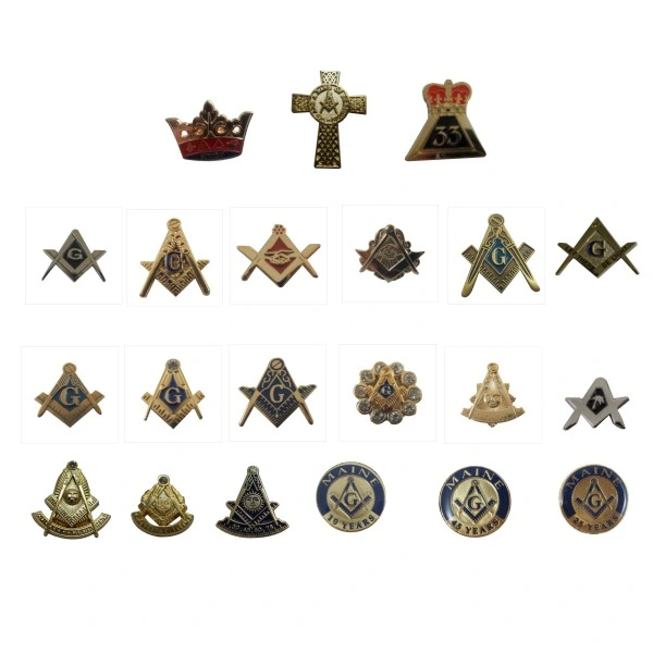 Masonic Pin Enamel Badge Brooches Soft Enamel Personal Logo Lapel Pins