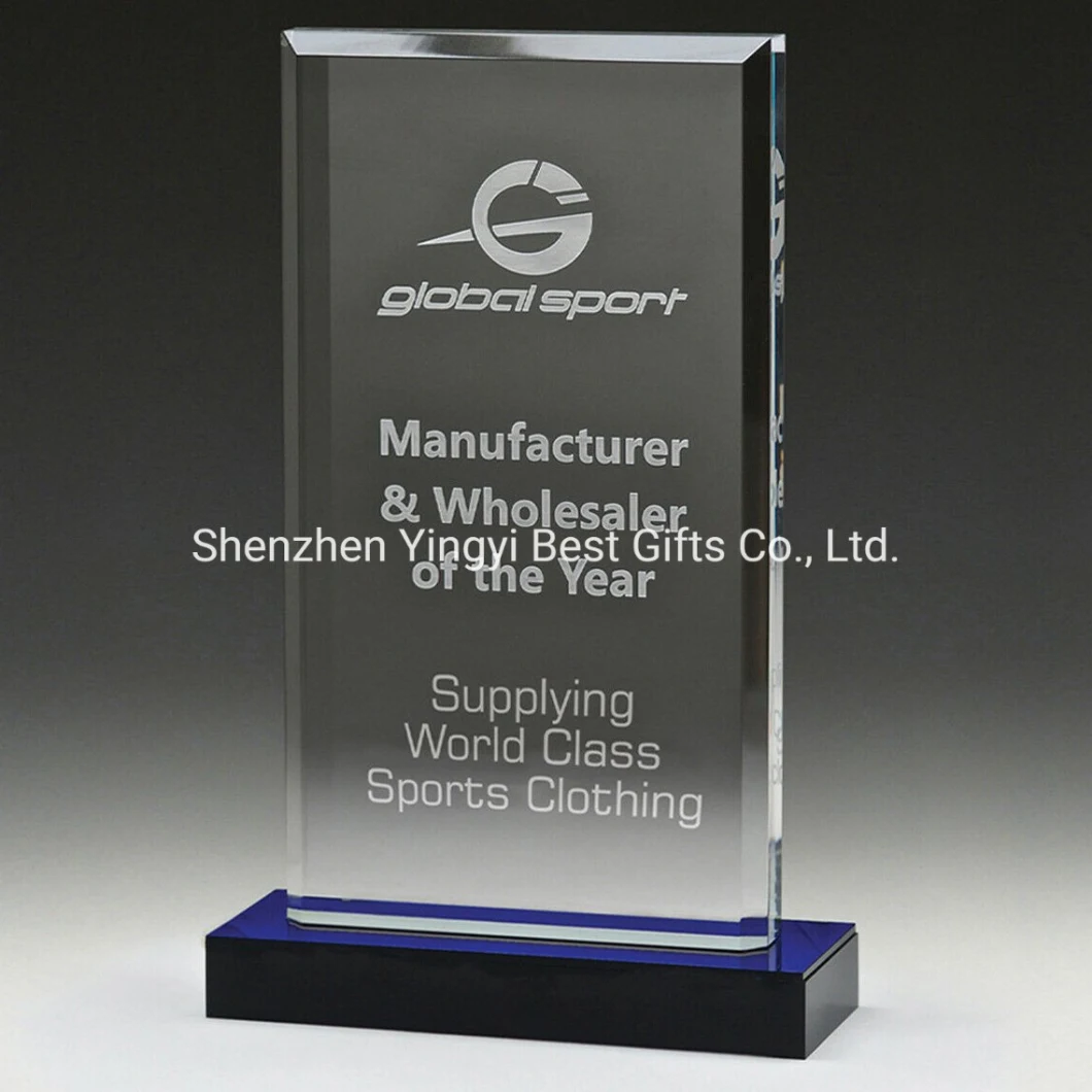 Custom Shape Engraved Clear Acrylic Crystal Award Trophy