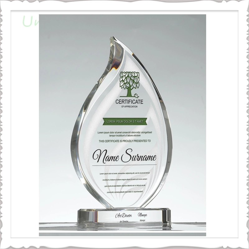 Manufacturer Custom Design Excellent Award Catalog Crystal Trophy for Corporate School Sport Award Gifts