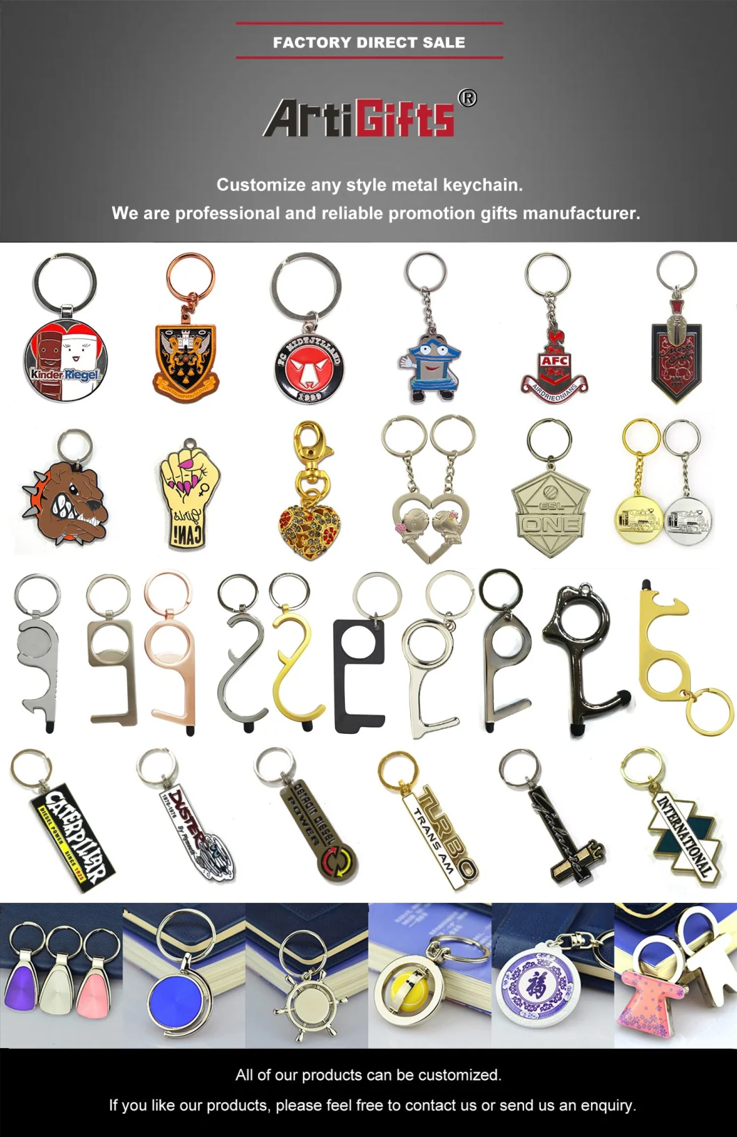 China Wholesale Customized Make You Own Logo Metal 3D Keychain for Souvenir Gift