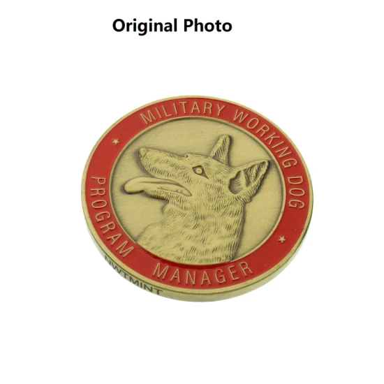 Personnalisation de base Antique Marine Corps Military Award Mémorative Challenge Coins Medallion Coins