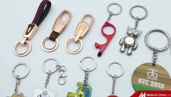 Porte-clés personnalisé accessoires en vrac chariot pièce Mini porte-monnaie mignon Sublimation blanc porte-clés anneau Spinner 3D métal porte-clés
